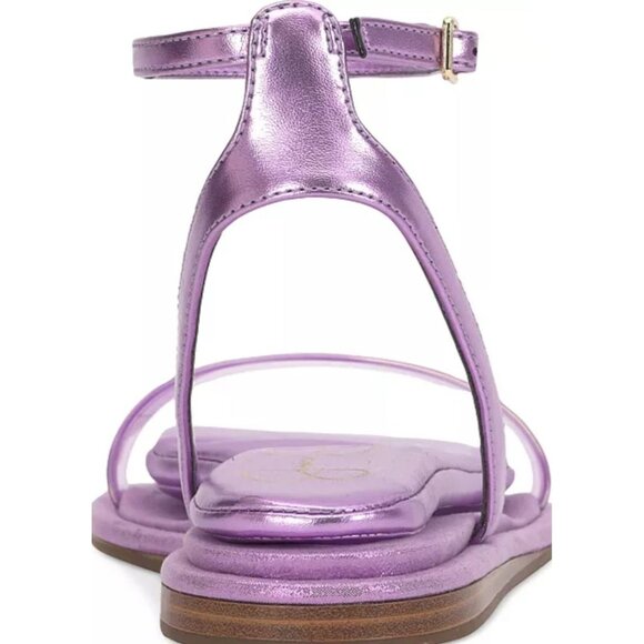 Jessica Simpson Womens Metallic Purple Sandals With PVC Strap Sz 7 - Picture 5 of 5
